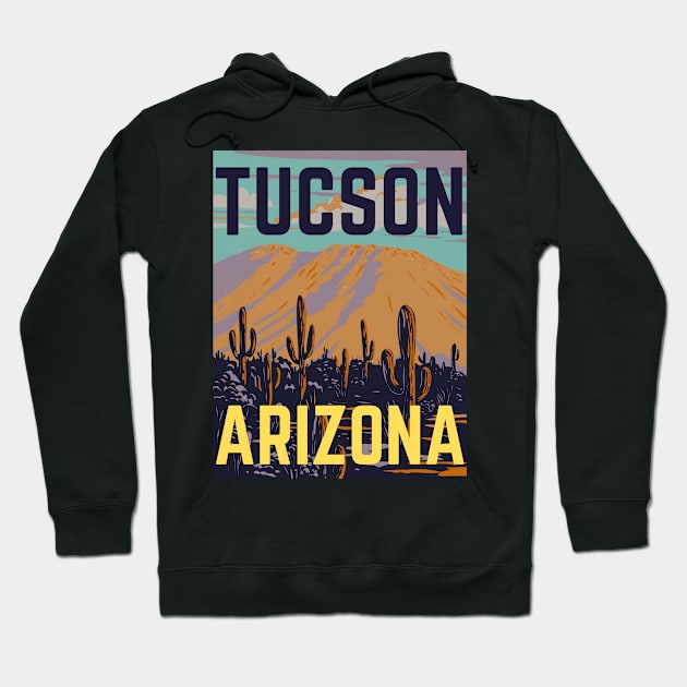 Tucson Arizona Cool Road Trip Hoodie by zofry's life